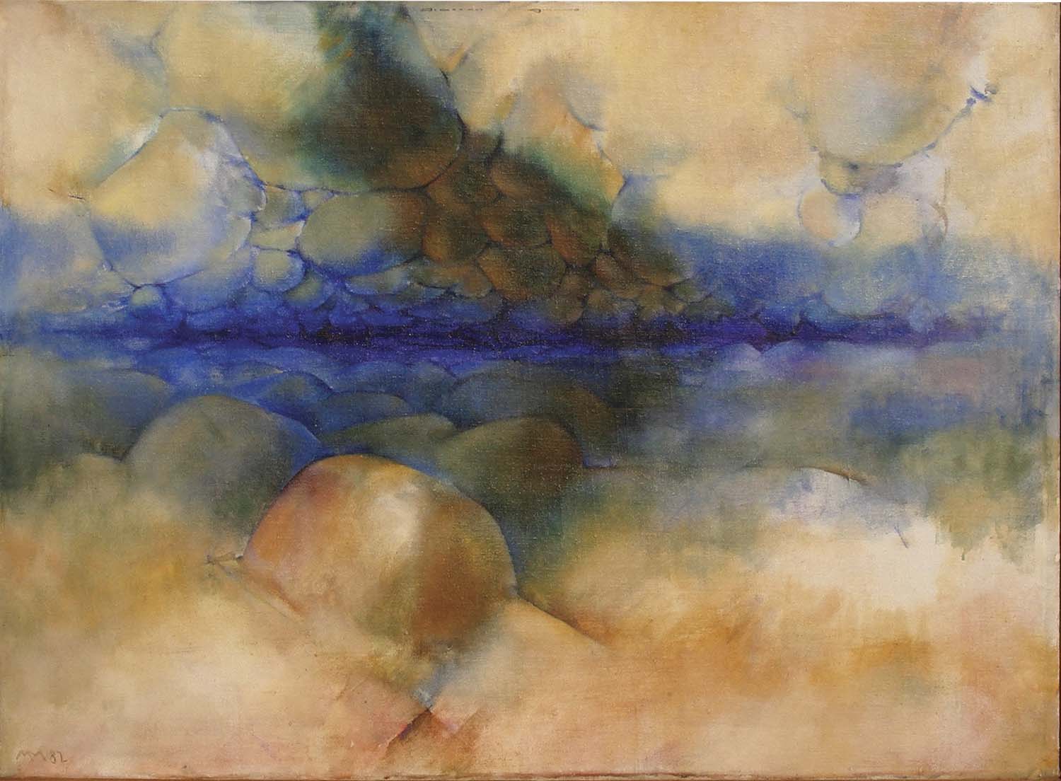 1982 Felhők dombok -1 60 x 80 olaj vászon