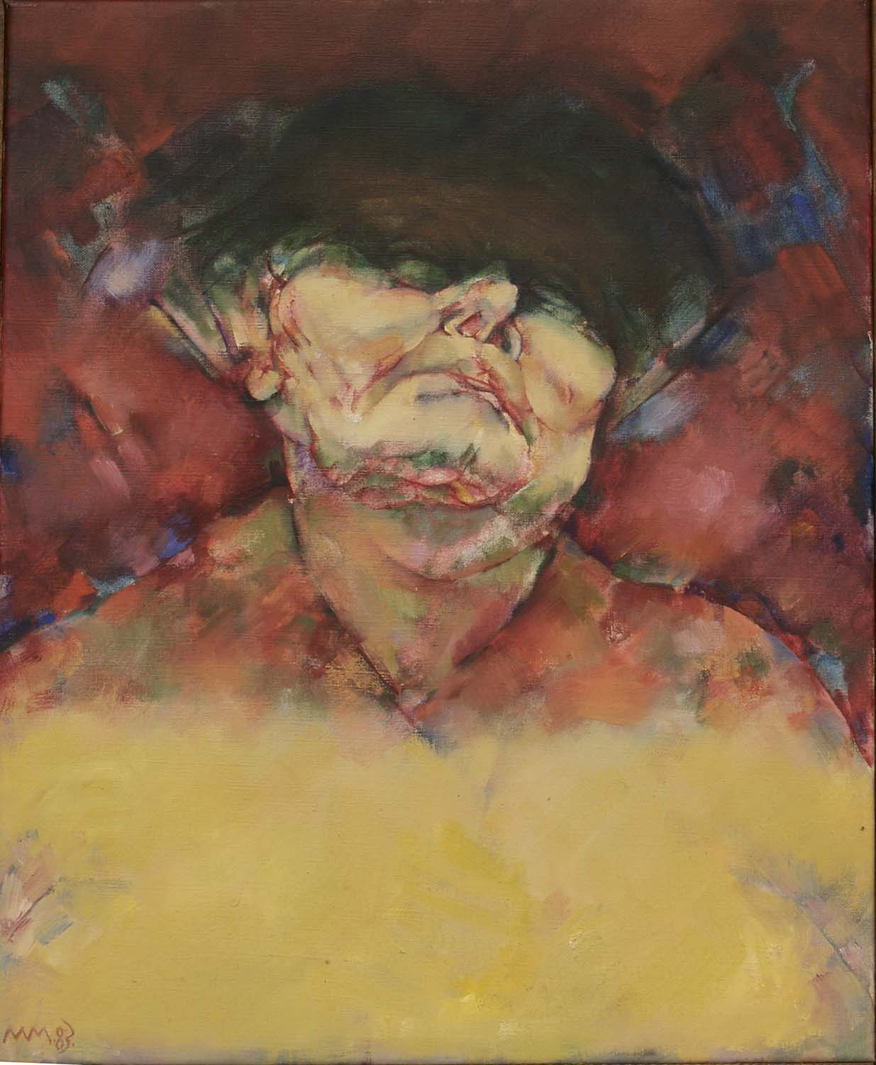 1983 Öreg hölgy 50 x 40 olaj vászom