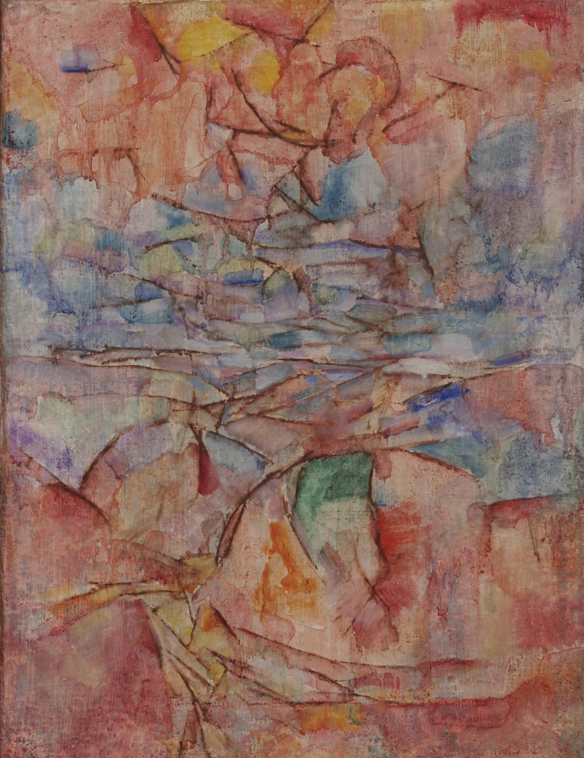 1983 Tördelt táj 40 x 30 olaj vászon