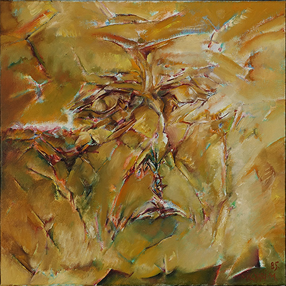 1985 Halotti maszk (Apám) 40 X 40 olaj vászon