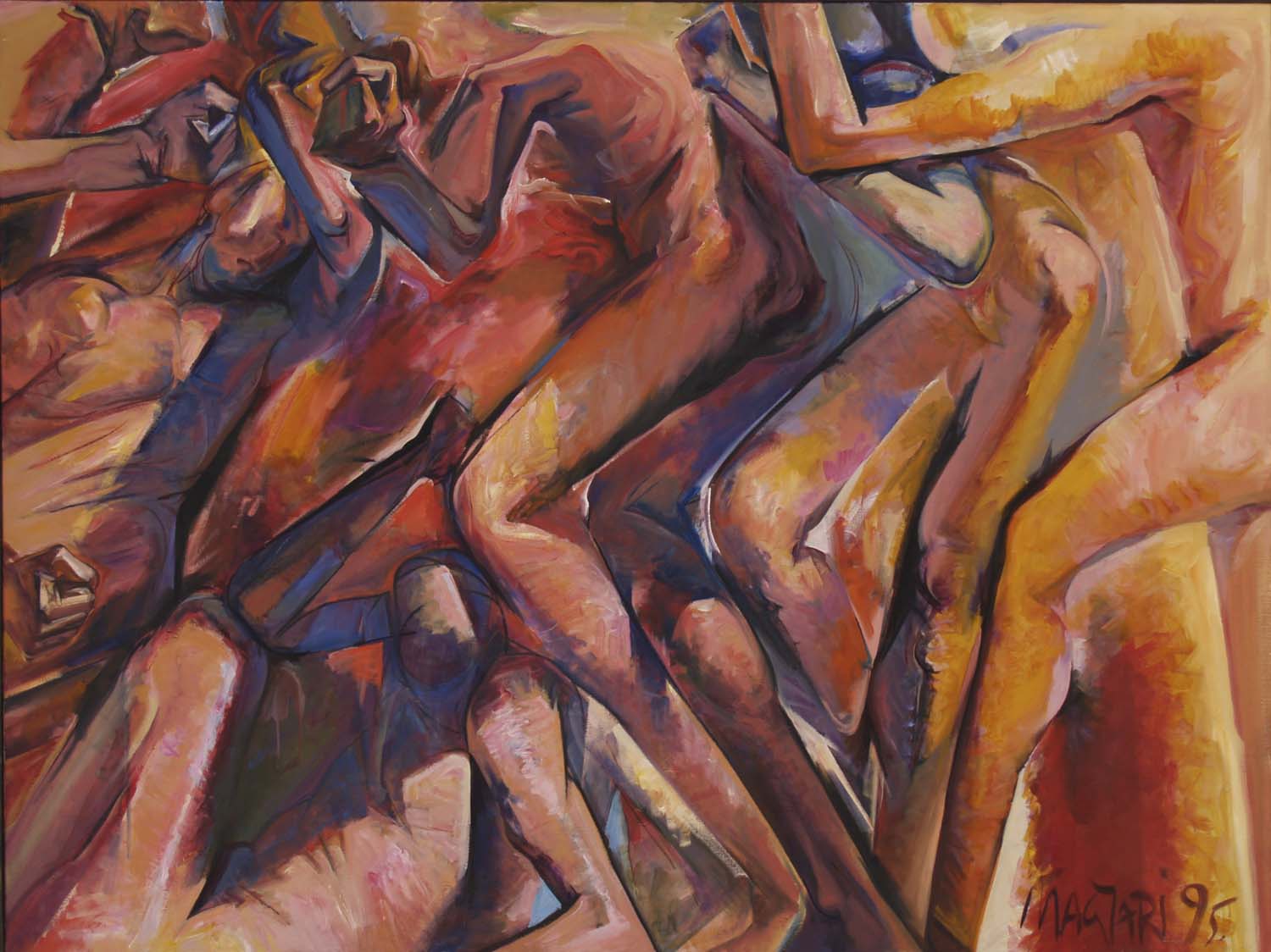 1995 Csatakép 120 x 160 olaj vászon