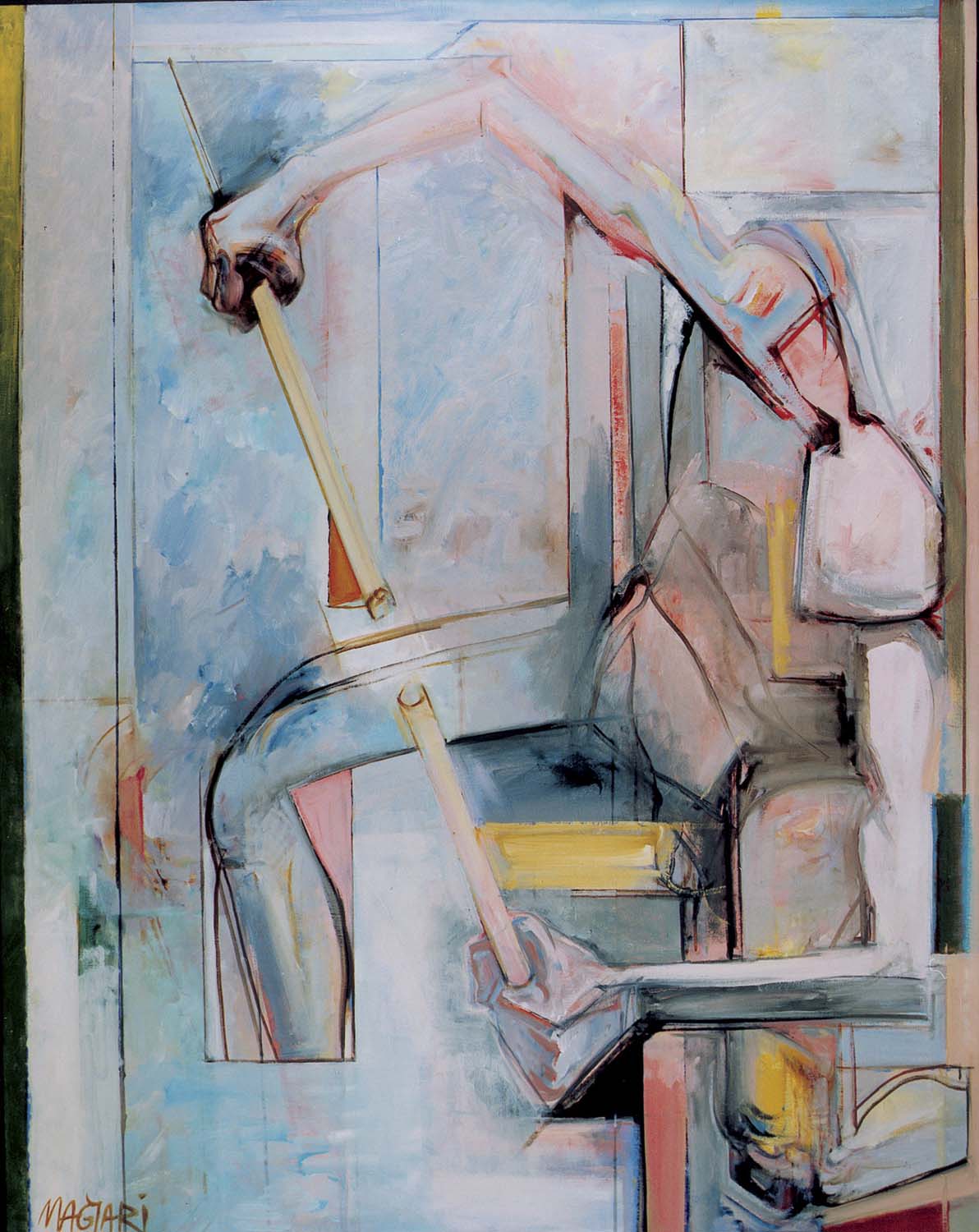 1998 Dárdatörő 120 x100 olaj vászon