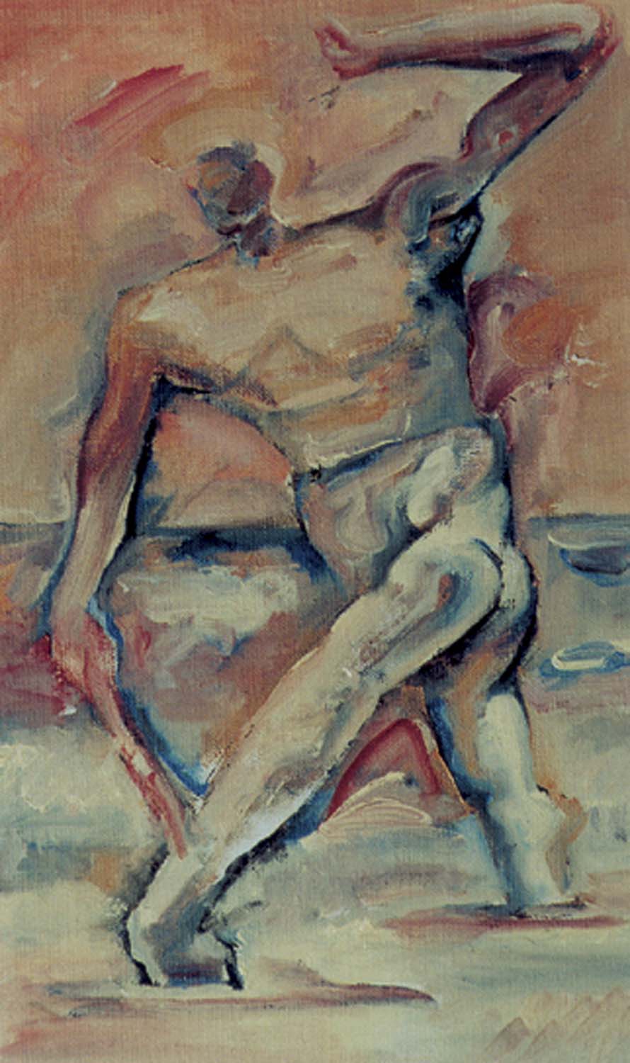 1999 Fürdőző 38 x 23 olaj vászon