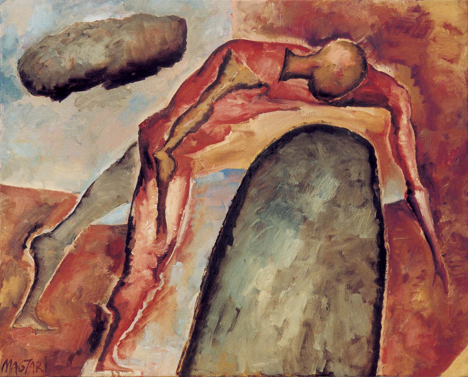 2001 A filozófia gyakorlata -  2  77x94,5 olaj vászon