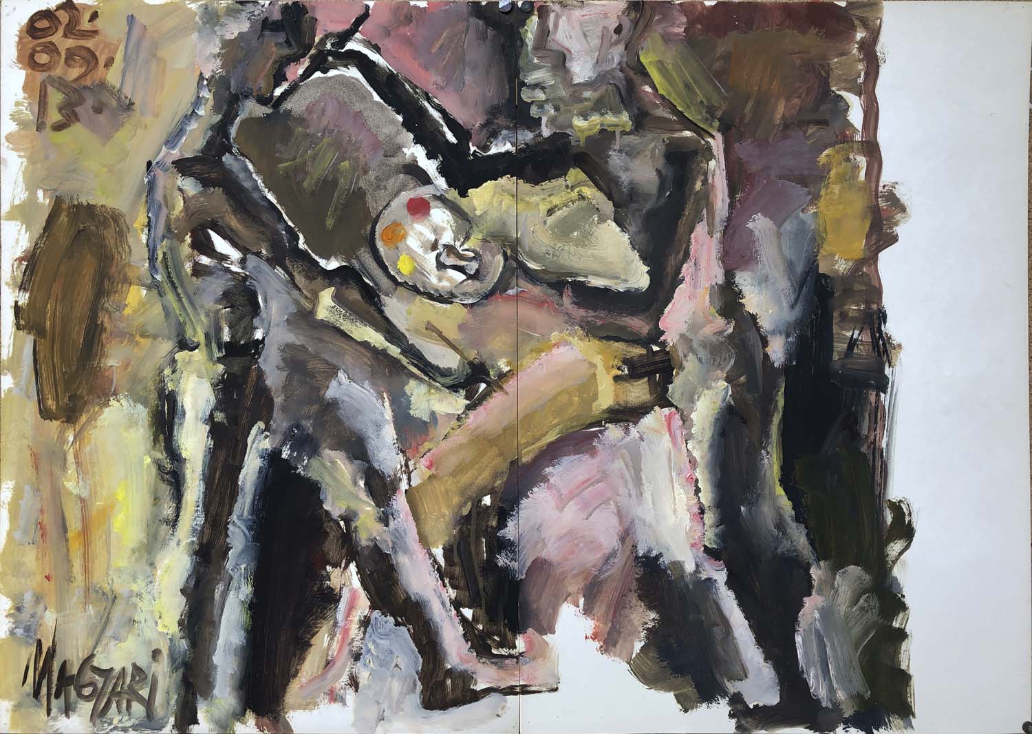 2002 festők 70 x100 olaj papír