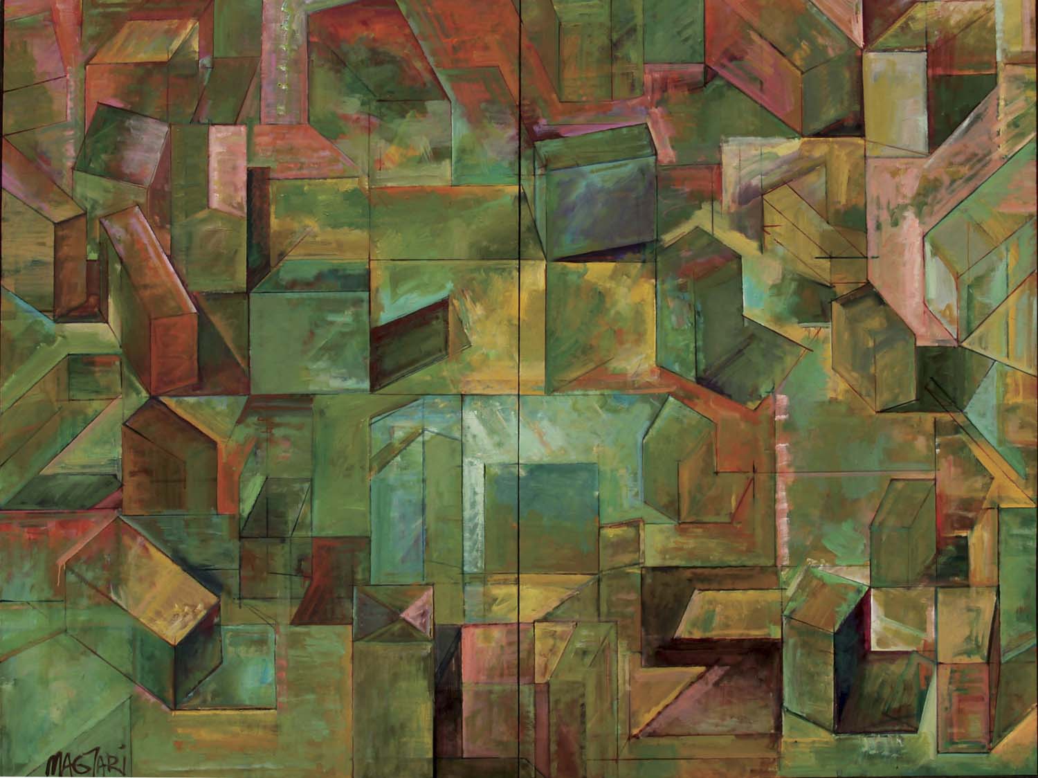 2004 Repetitiv tájj -1  154 x 200 olaj vászon