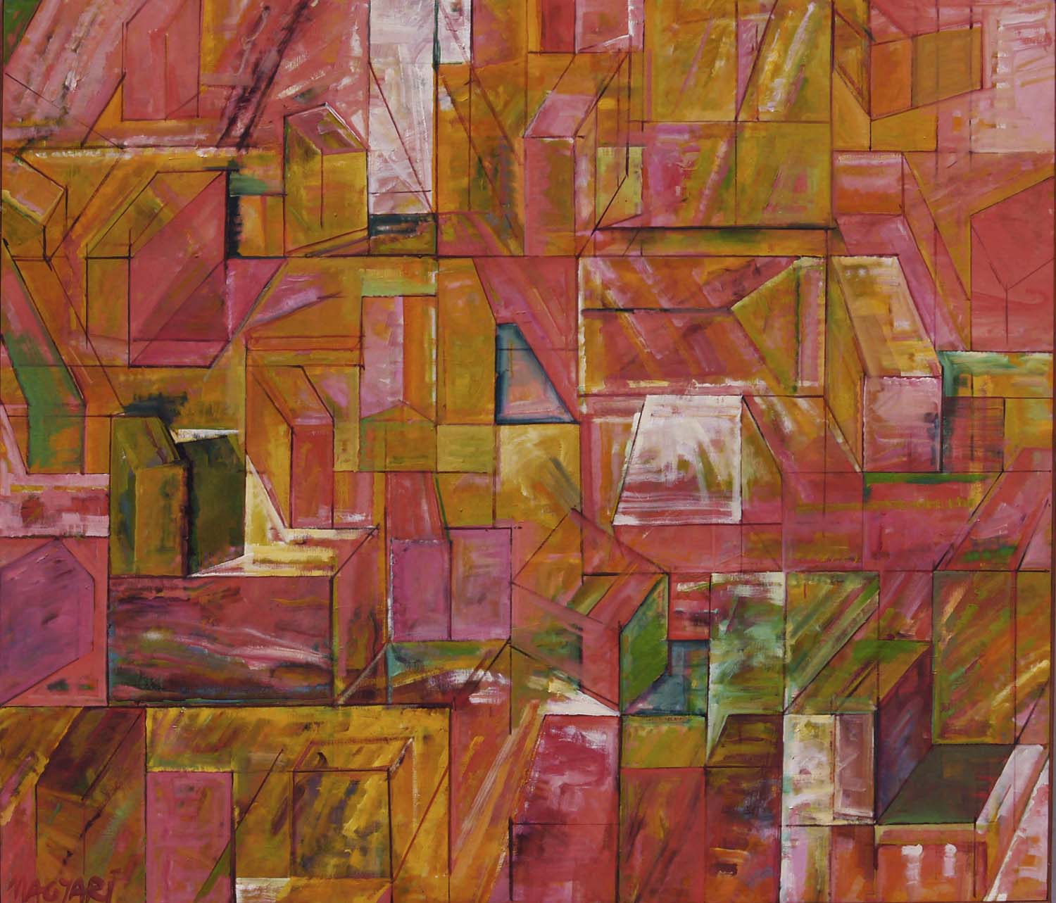 2004 Repetitiv tájj - 2 153 x 200 olaj vászon