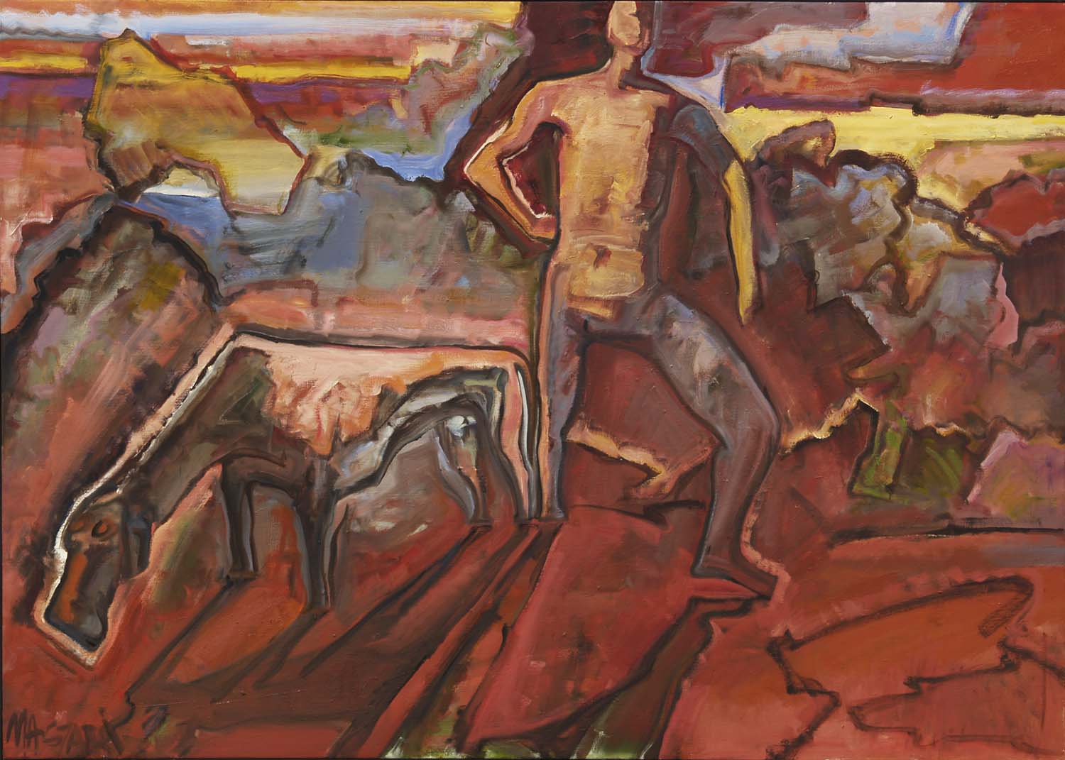 2005 Úr és kutya -1  79,5 x 111 olaj vászon