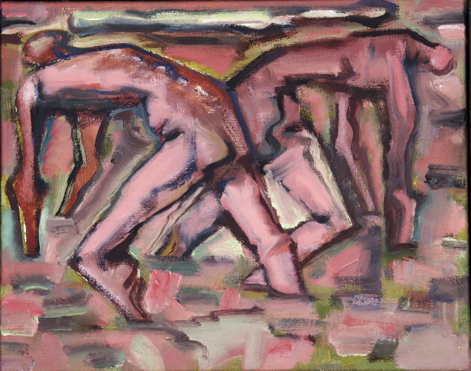 2006 Fürdőzők 13 x 26 olaj vászon