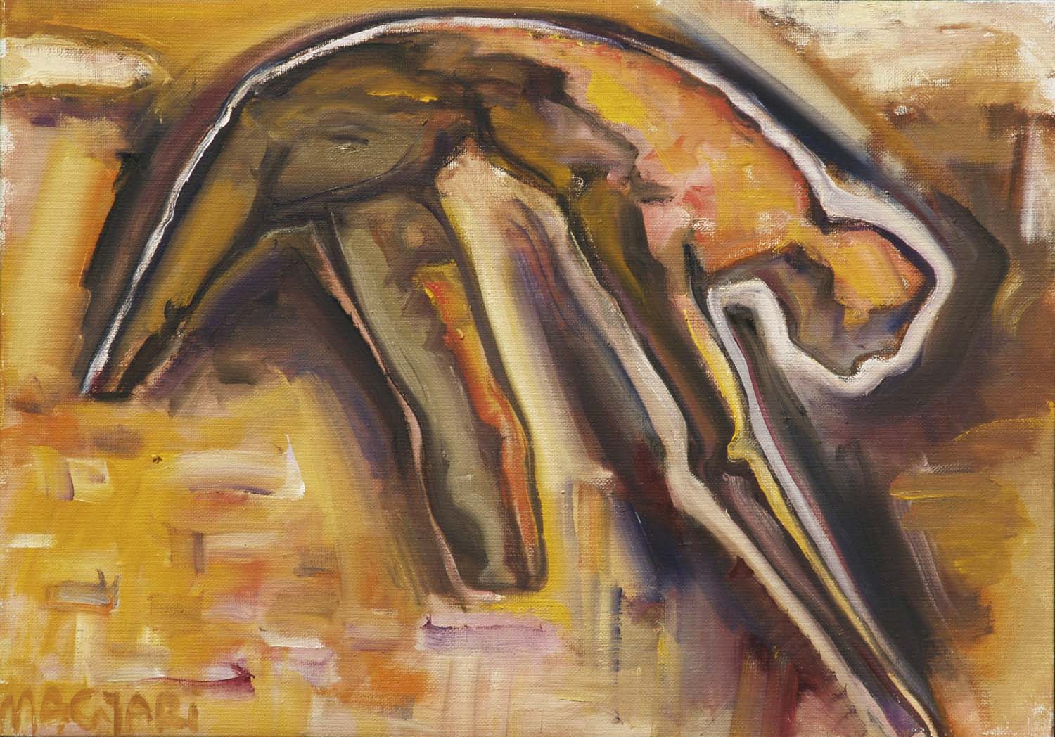 2006 Tapintás -1 (érzékszervek) 33 x 46  olaj vászon