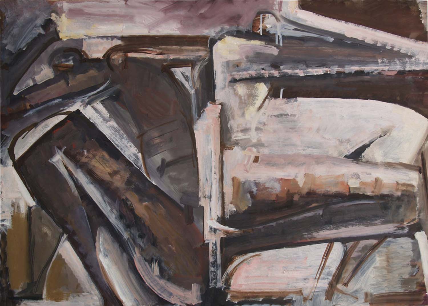 2008 Figuráció -1  50 x 70 olaj papír