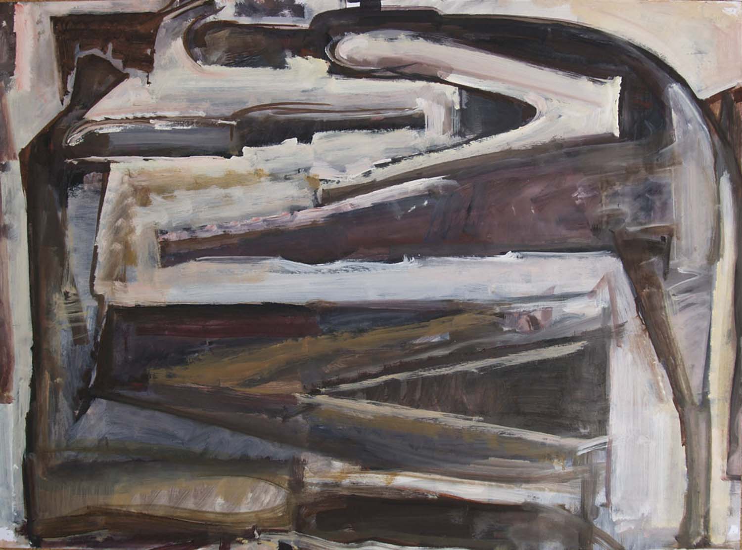 2008 Figuráció -3  50 x 70 olaj papír