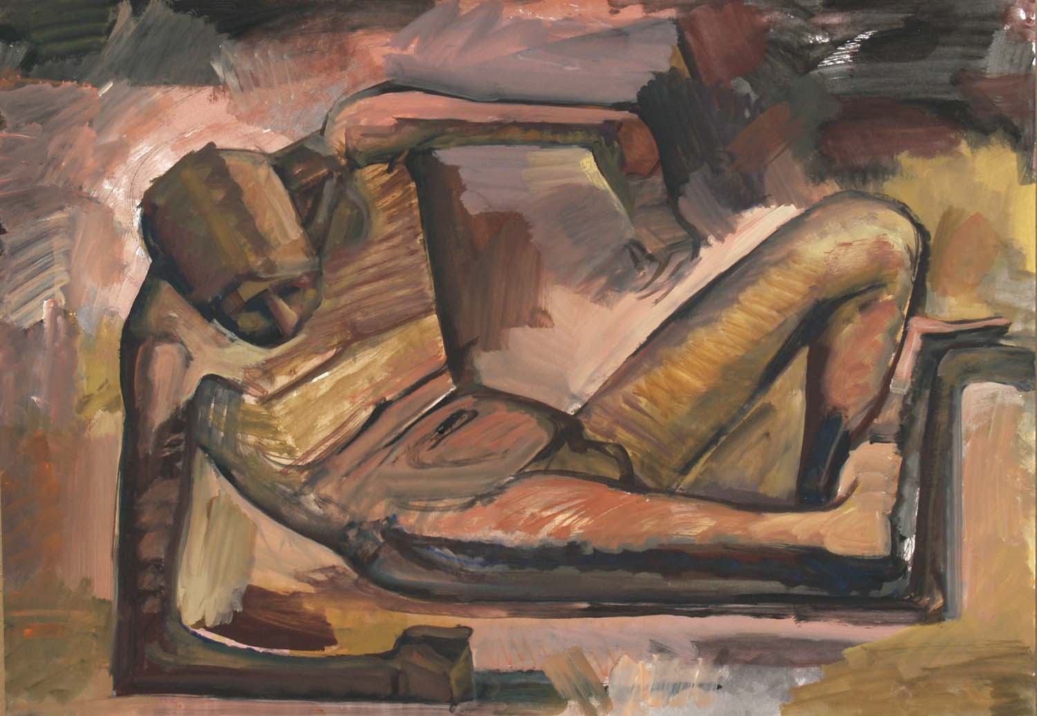 2010 Haldokló harcos 50x70  olaj papír