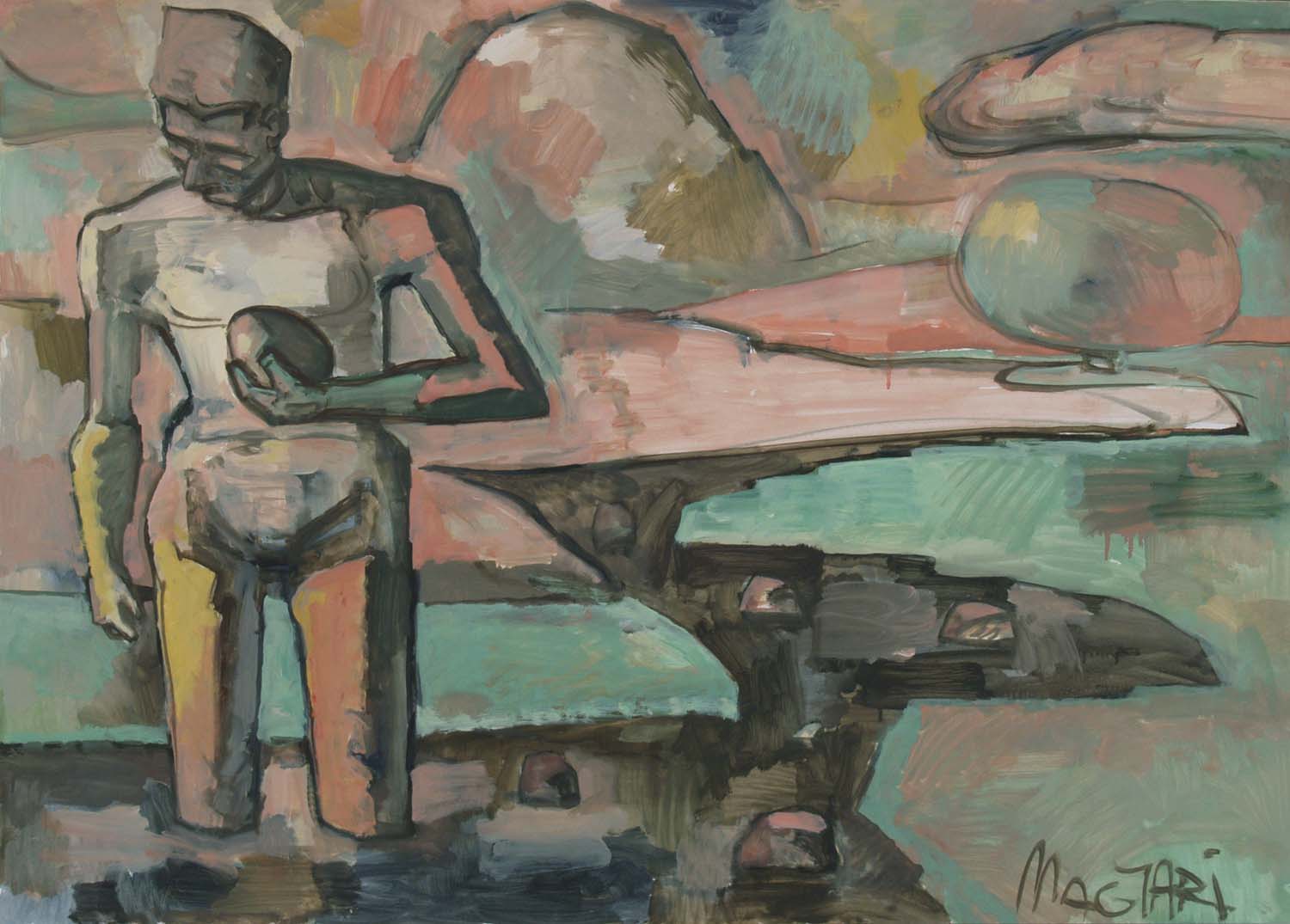 2011 Kő A Patakból -4 70 X100 olaj papír