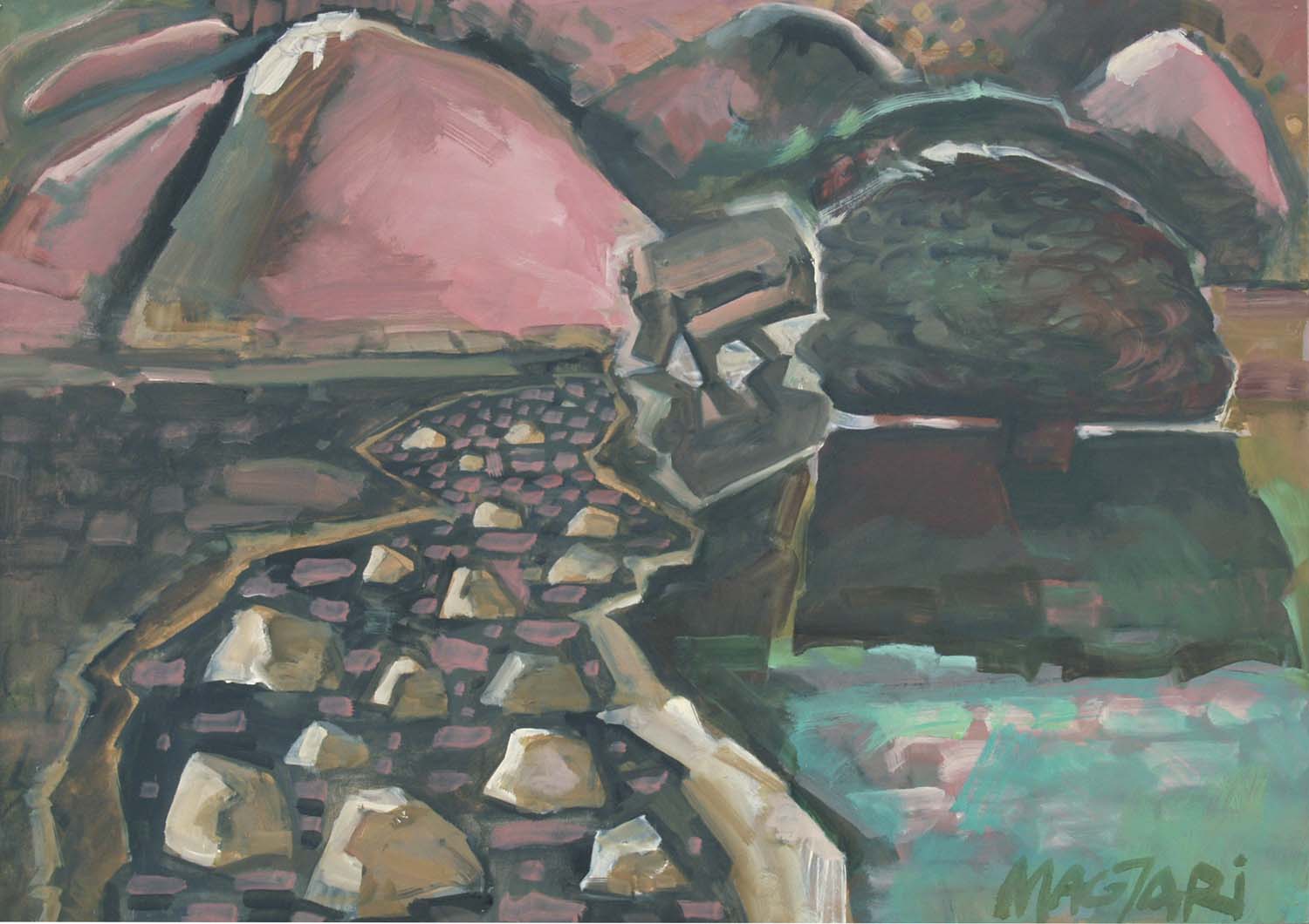 2011 Kő A Patakból -7 70 X100 olaj papír