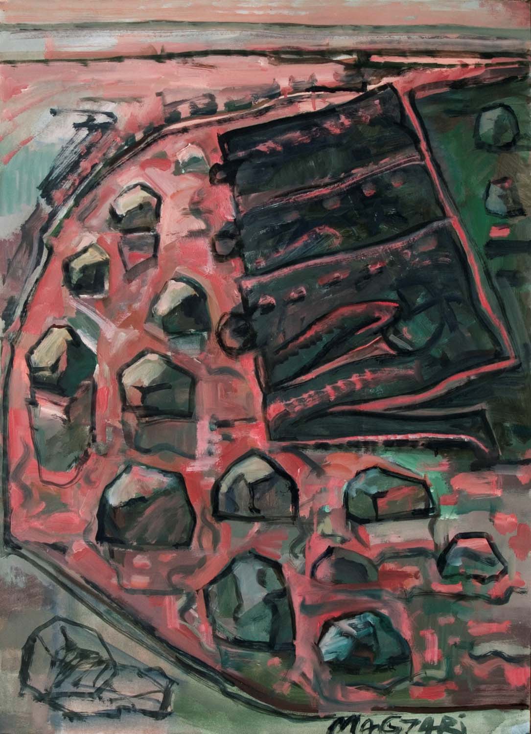 2011 Kő A Patakból -8 70 X100 olaj papír