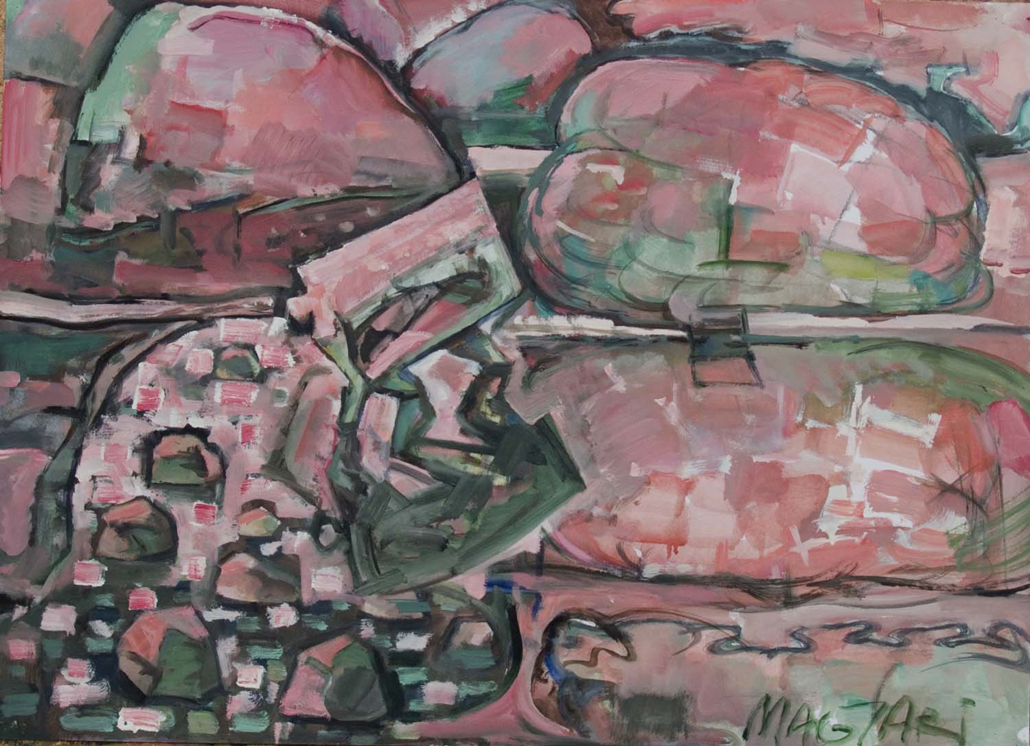 2011 Kő A Patakból -9 70 X100 olaj papír