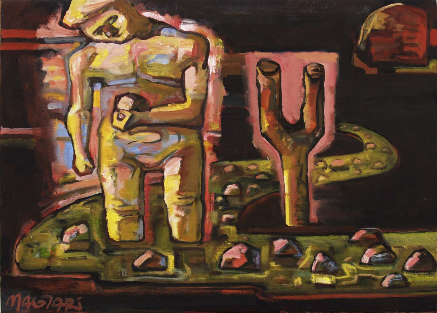 2012 Kő a patakból -11  50 X70 olaj vászon