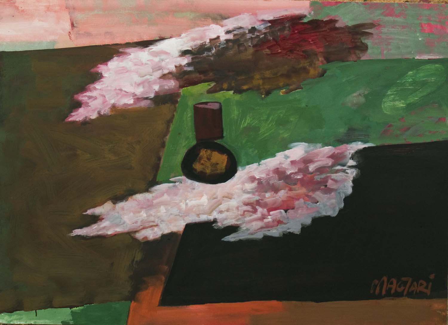 2012 Villanyvilágitotta táj -1 50x70 olaj papír