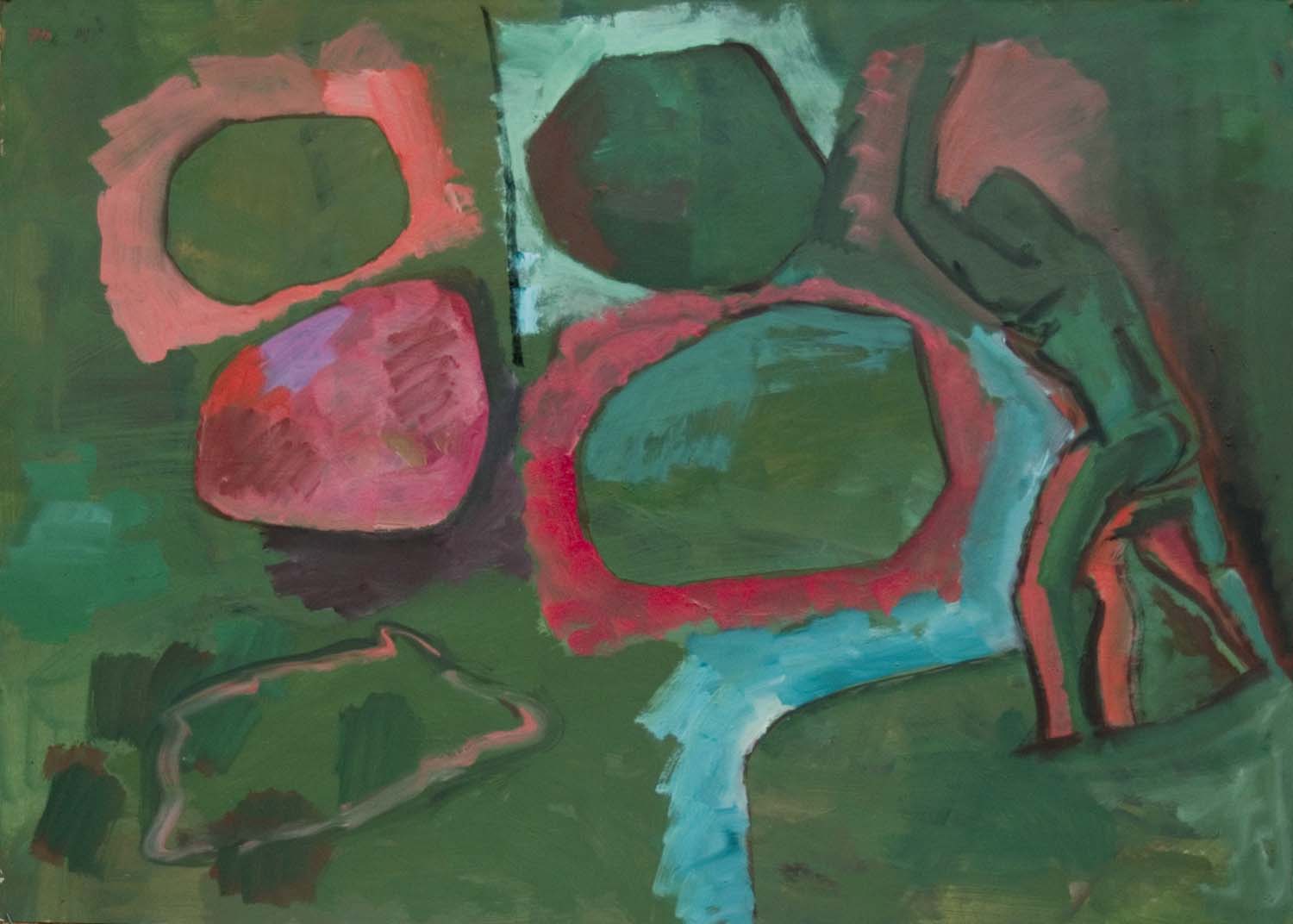 2012 Villanyvilágitottatáj -5 50x70 olaj papír