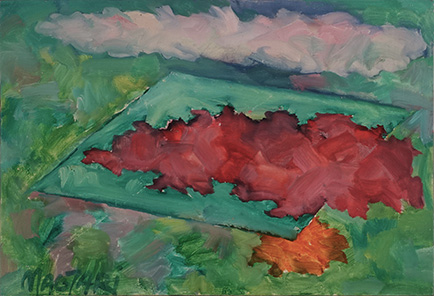 2012 Felhő árnyéka -1  21.3 x 32  olaj farost