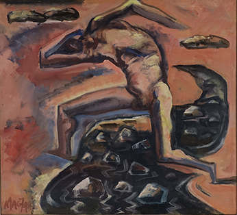 2012 Kő a patakból -13 44.5 x 49  olaj vászon