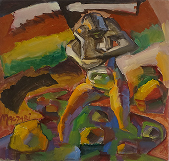 2012 Szt. Kristóf - 8  33.5 x 35.5  olaj farost