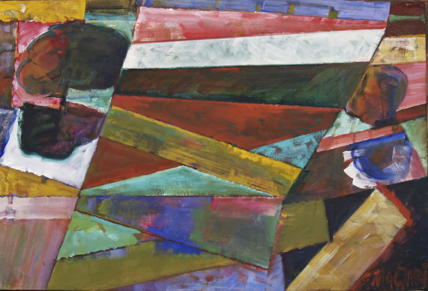 2015 Lészakertek geometriája -4  44 X 66 olaj vászon