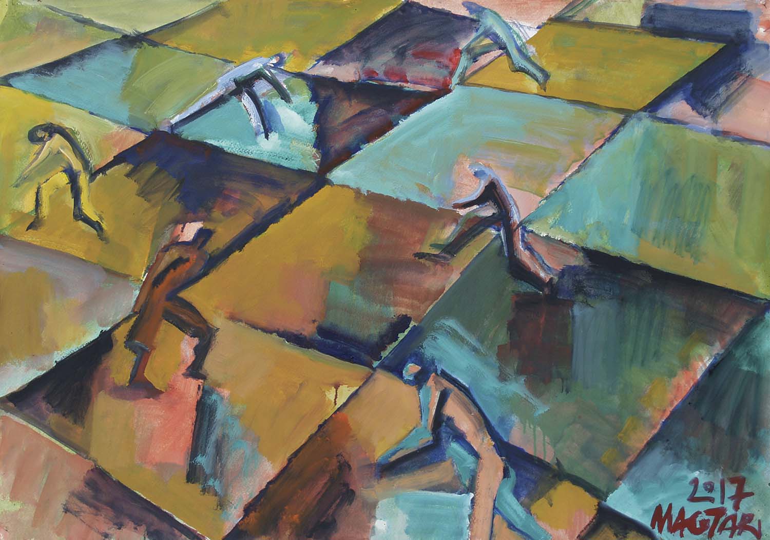 2017 Őrzők - 1  50 X 70   olaj  papír