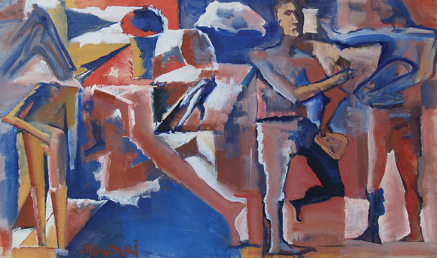 2017 Festők - 1   63 x 90,5   olaj vászon