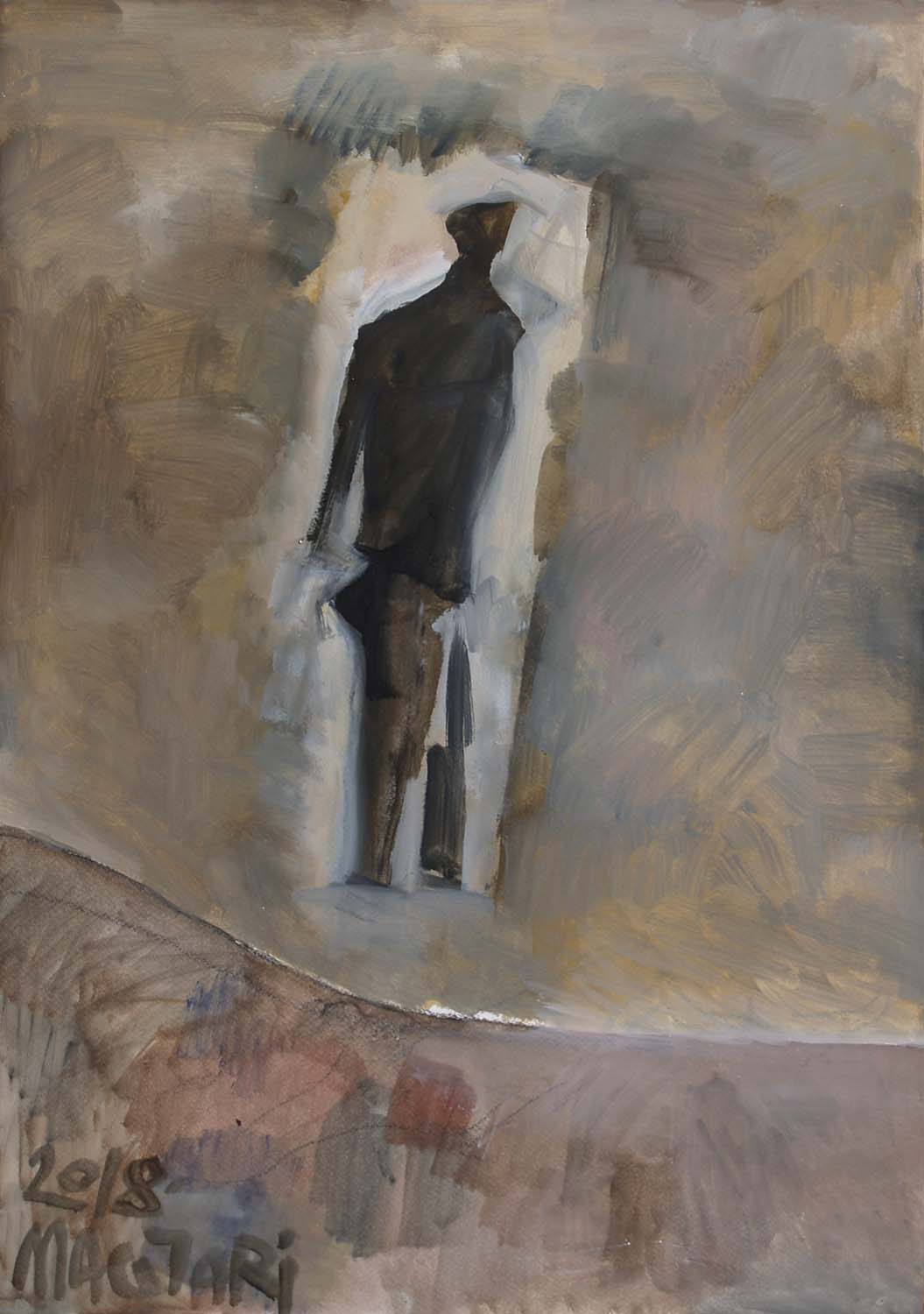 2018 Metafizika - 1  50 x 70cm   olaj papír