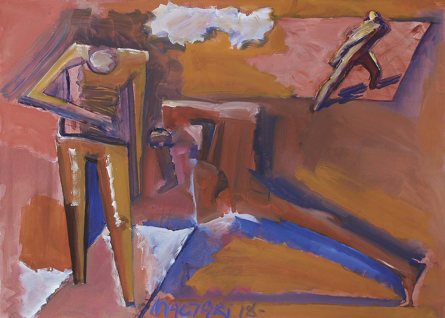 2018 Metafizika - 2  50 x 70cm   olaj papír