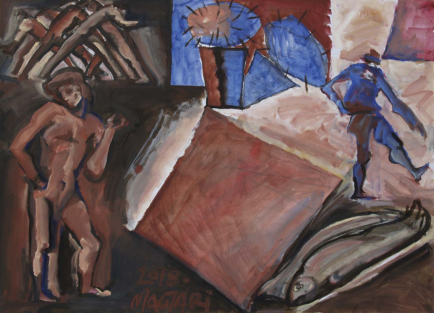 2018 Metafizika - 3  50 x 70cm   olaj papír