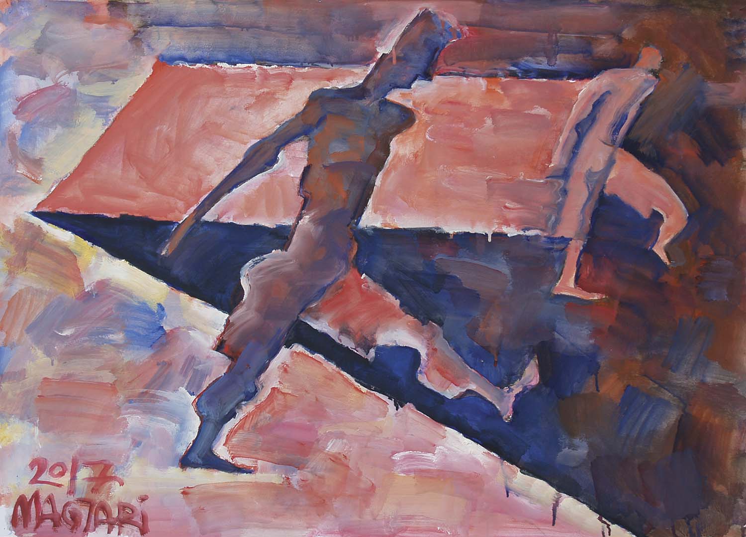 2018 Őrzők - 3  50 X 70   olaj  papír