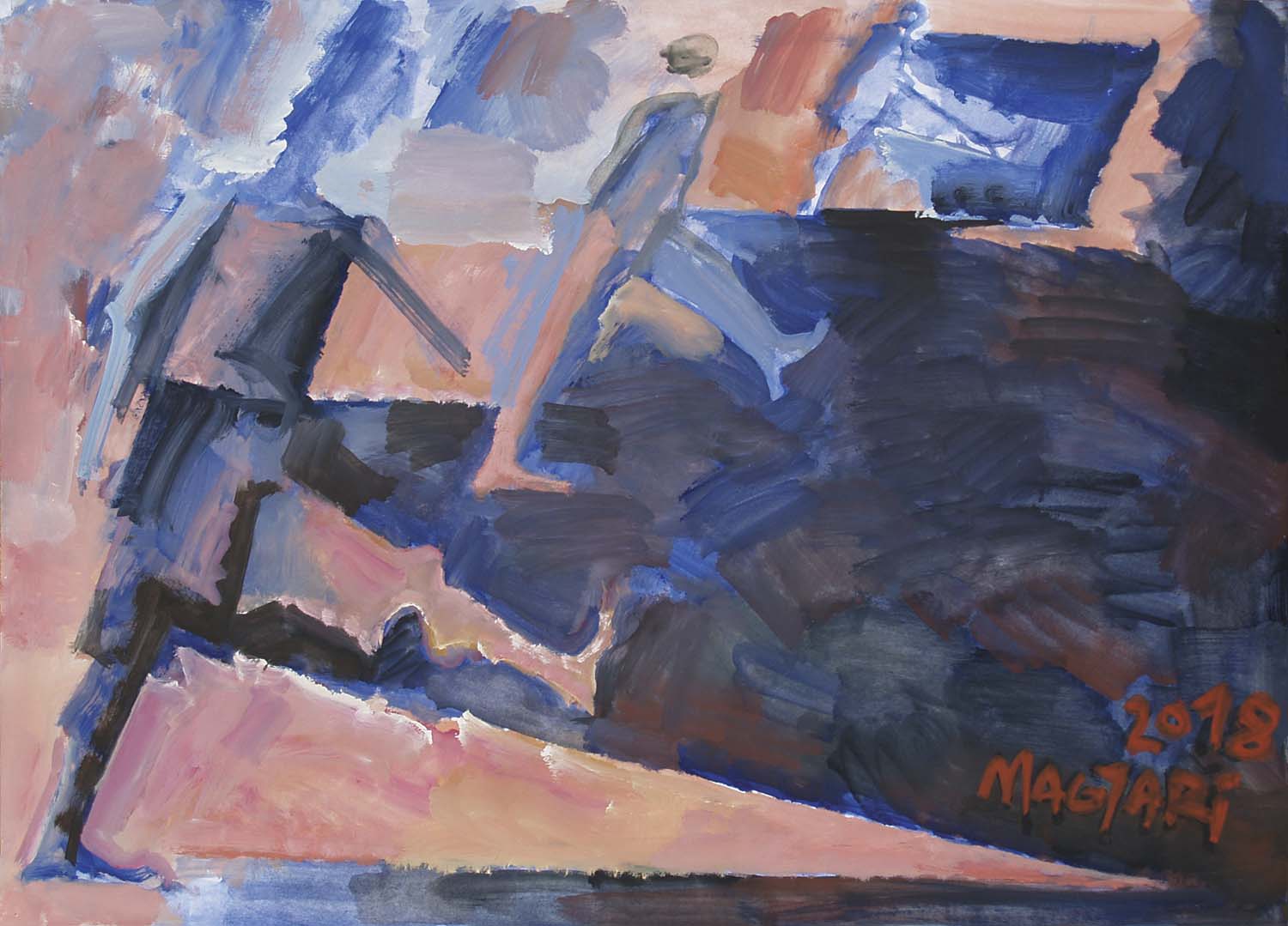 2018 Őrzők - 4  50 X 70   olaj  papír