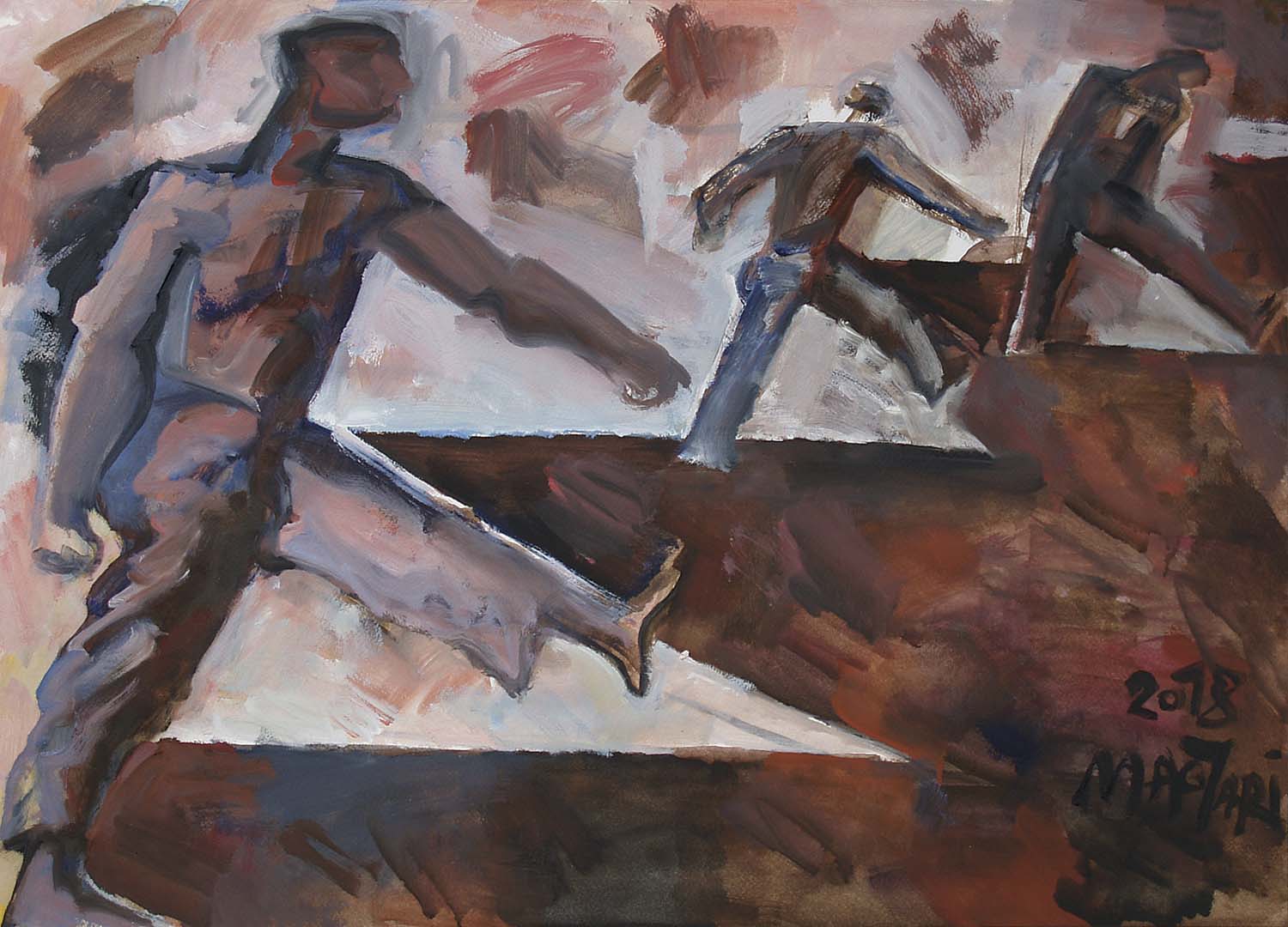 2018 Őrzők - 6  50 X 70   olaj  papír