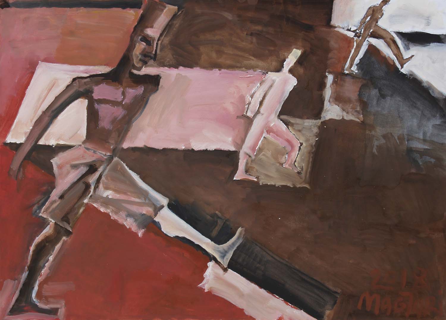 2018 Őrzők - 7  50 X 70   olaj  papír