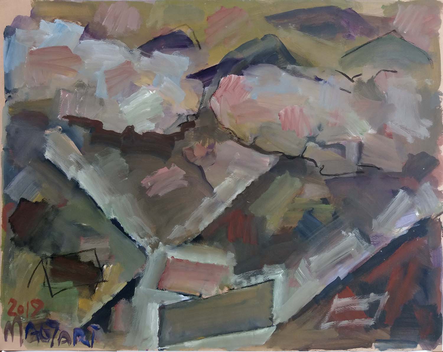 2019 Gyimesi napló - 1    50 x 65    olaj papír