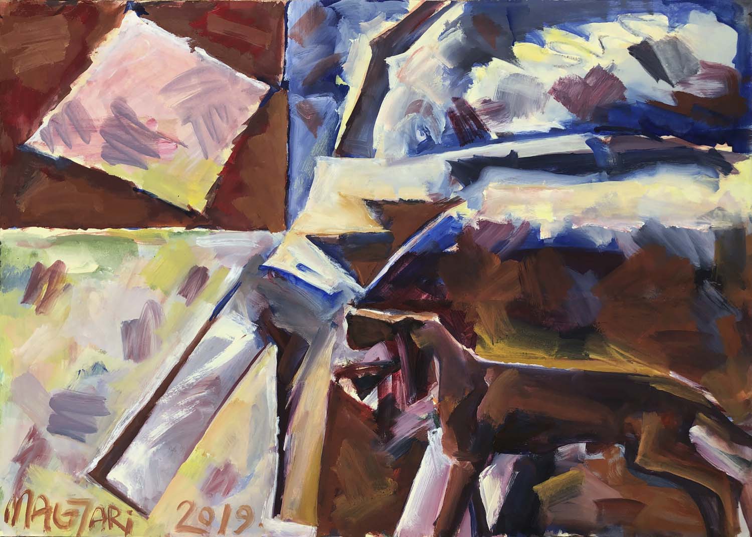 2019 Gyimesi napló - 4    50 x 70    olaj papír