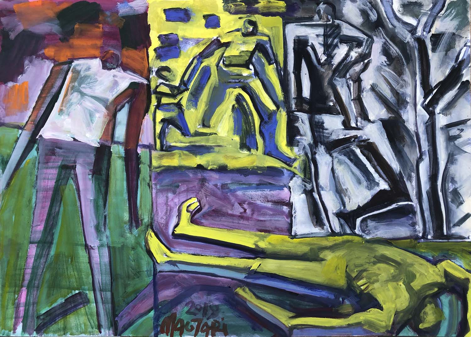 2019 Idézetek - 1 (Feltámadás)  50 x 70   olaj papír