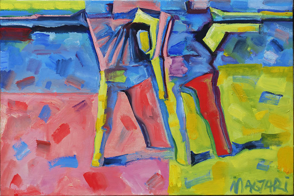 2019 Barátok  - 1   38 x 54   olaj  vászon