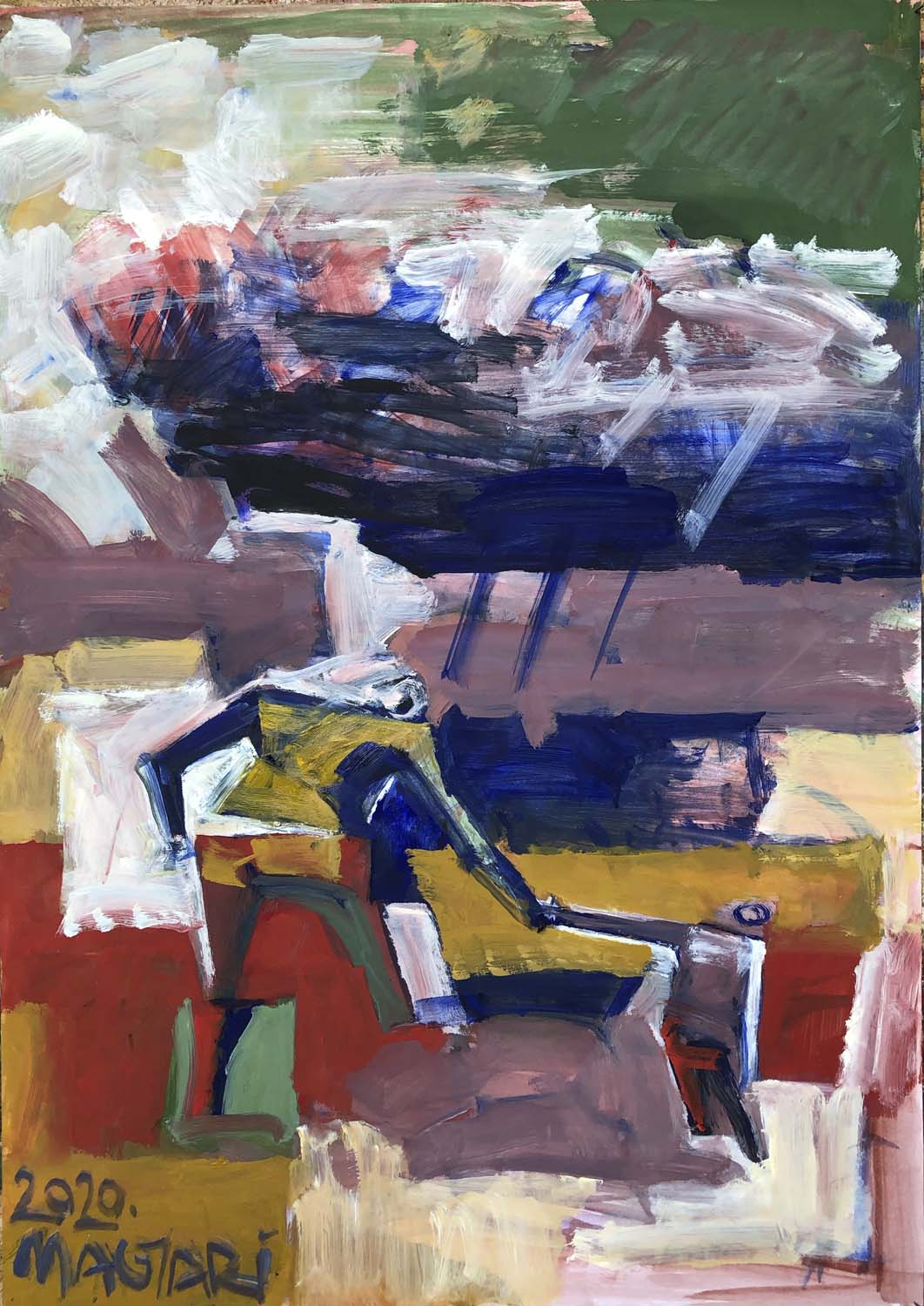 2020 Apa és fiú - 4   50 x 70    olaj papír