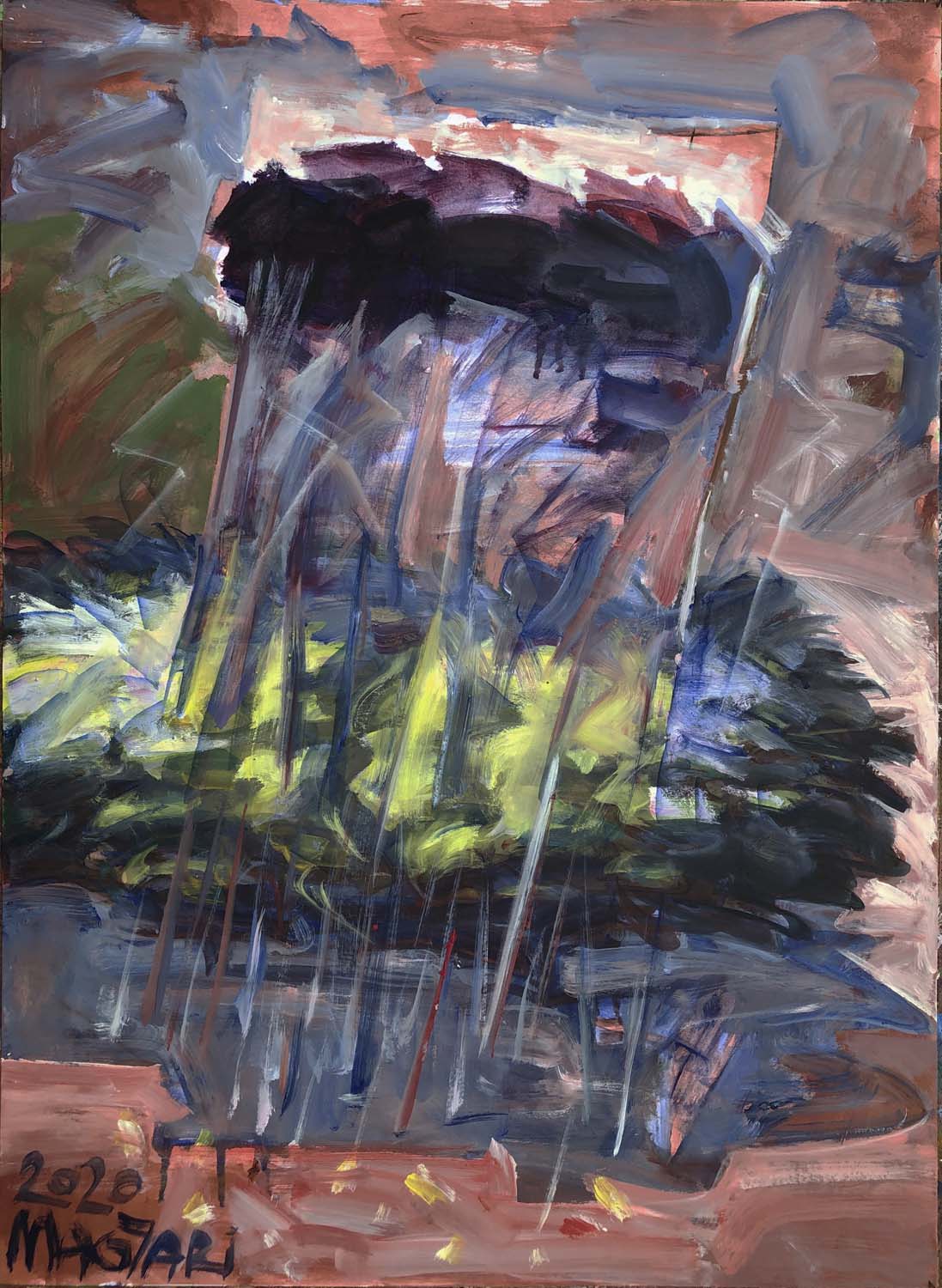 2020 Vihar 70 x 50 olaj  papír