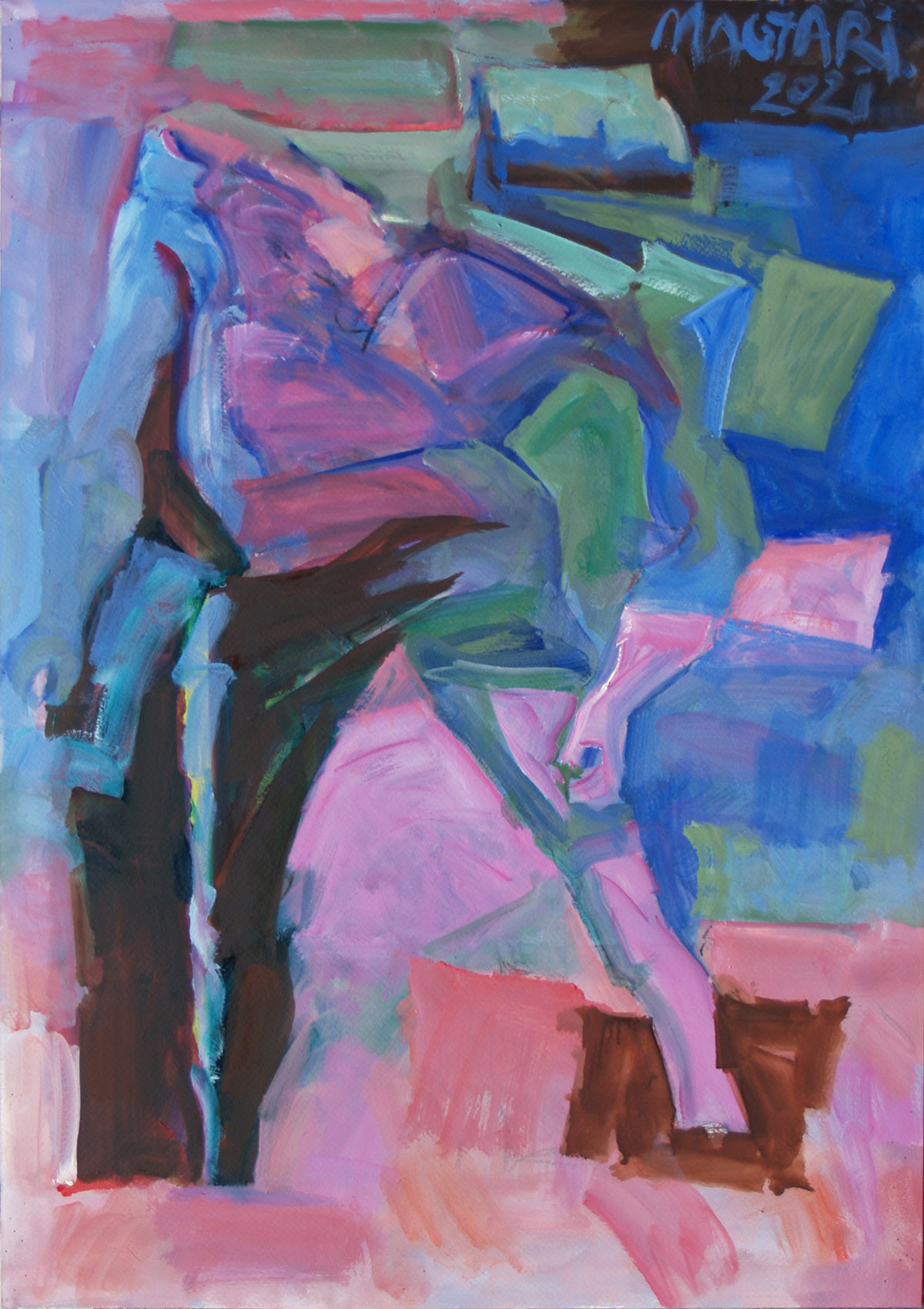 2021 Álló - 4  70 x 50  olaj  papír