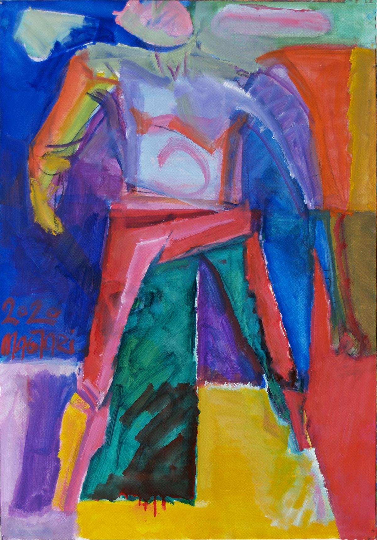 2021 Álló - 9  70 x 50  olaj  papír