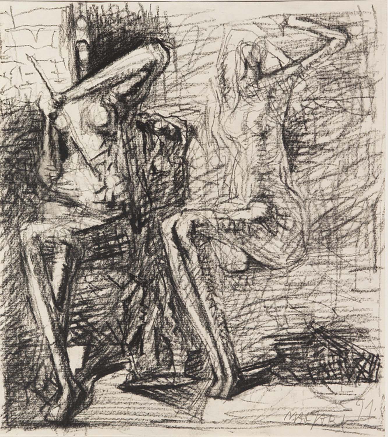 1991 Két ülő figura